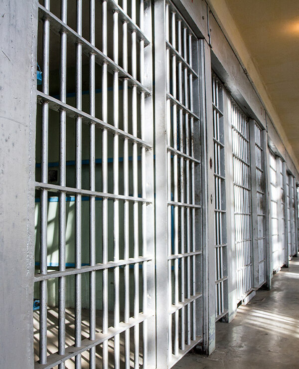 Photo of prison cell bars.