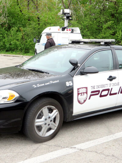 A University of Chicago police car.