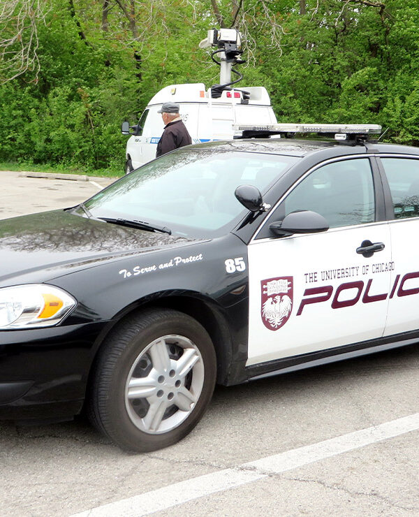 A University of Chicago police car.
