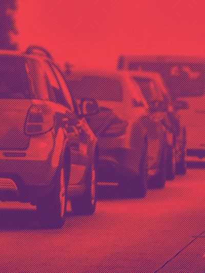 Image shows cars in traffic