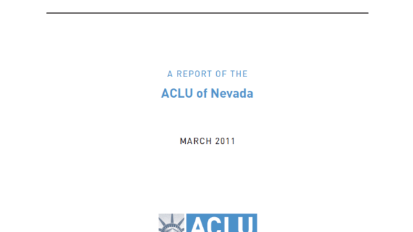 Cover image for report: Voting in Nevada with Criminal Convictions