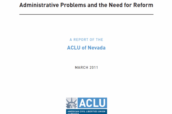 Cover image for report: Voting in Nevada with Criminal Convictions