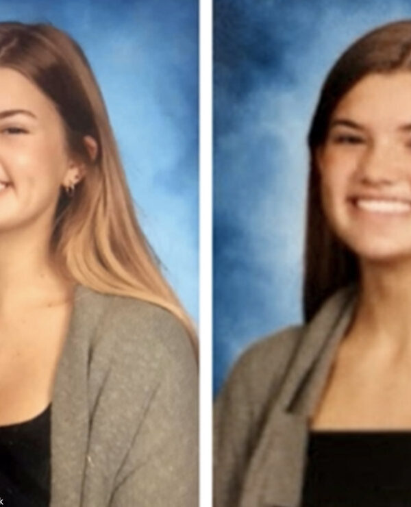 Side by side images of Riley. The left is the original and the right is a photoshopped image that covers her chest.