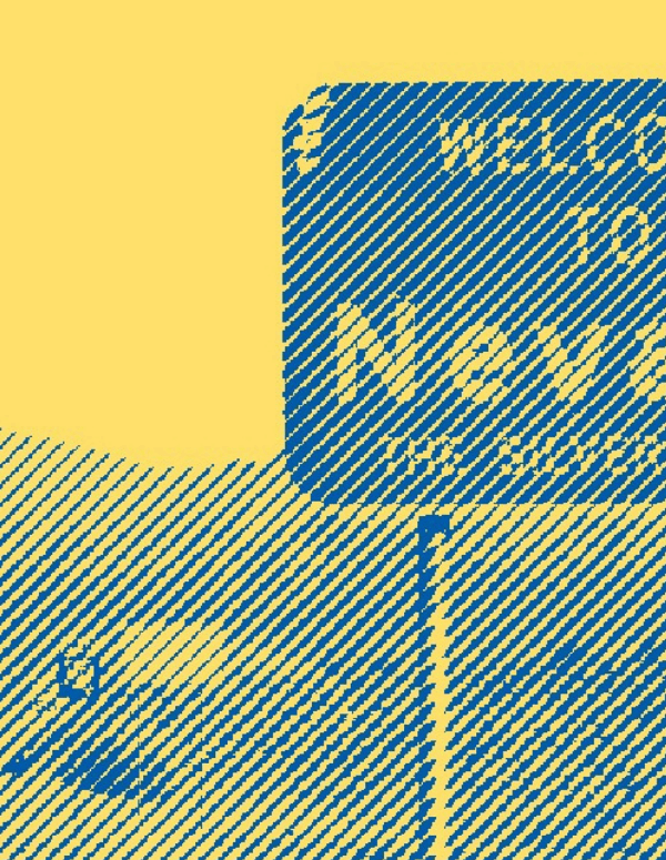 Stylized graphic of a "Welcome to Nevada" road sign