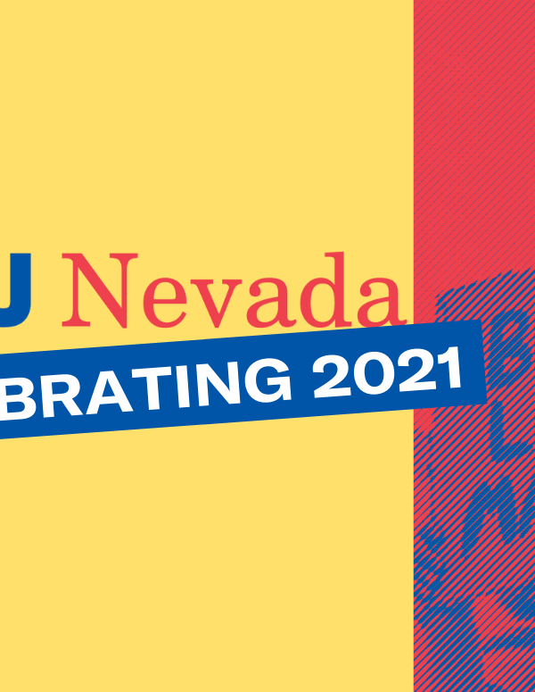 Graphic reads "ACLU Nevada Celebrating 2021"