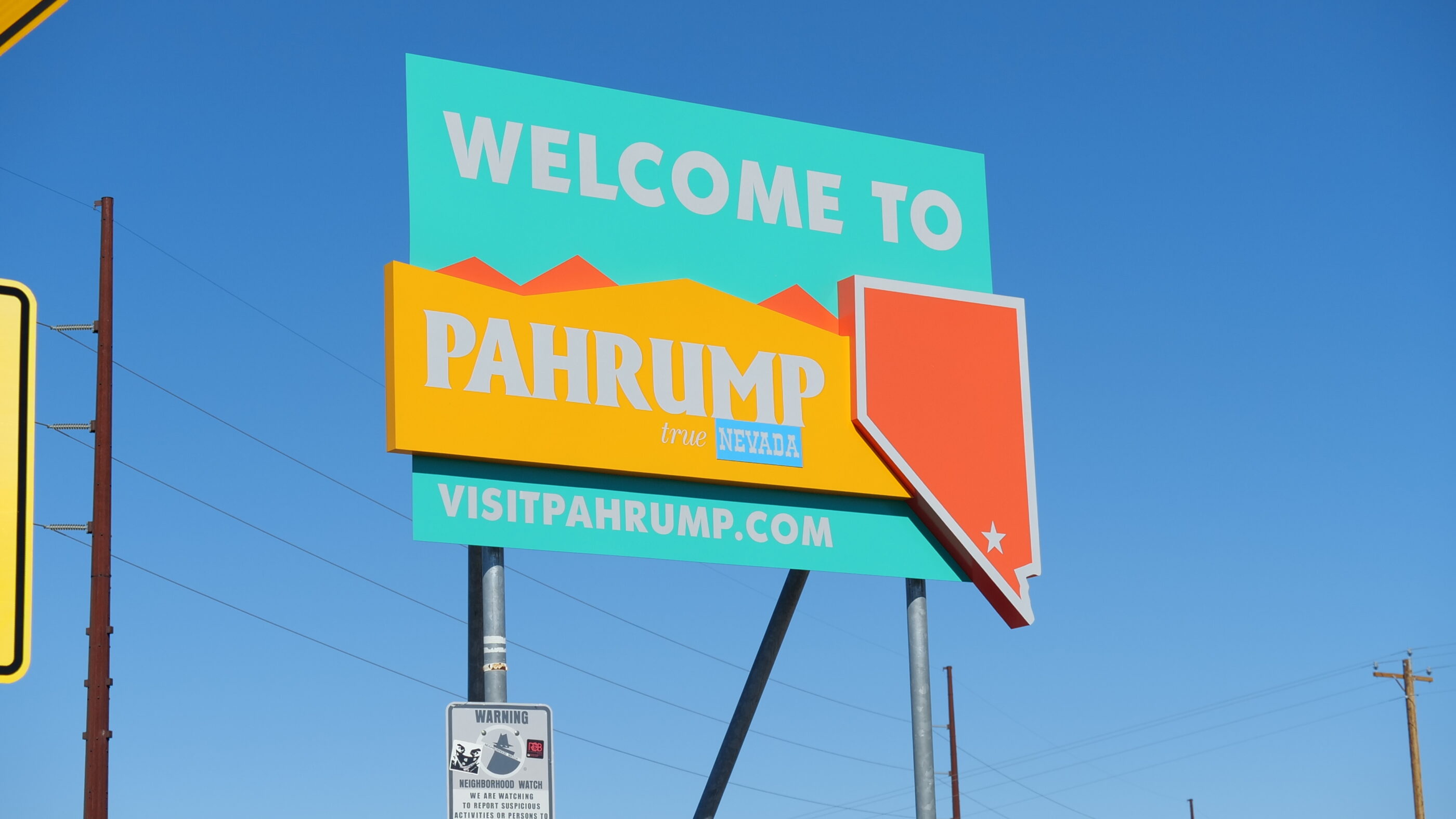 "Welcome to Pahrump" sign