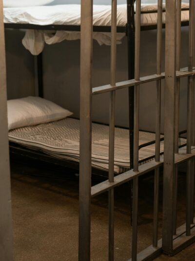 Prison cell and bed