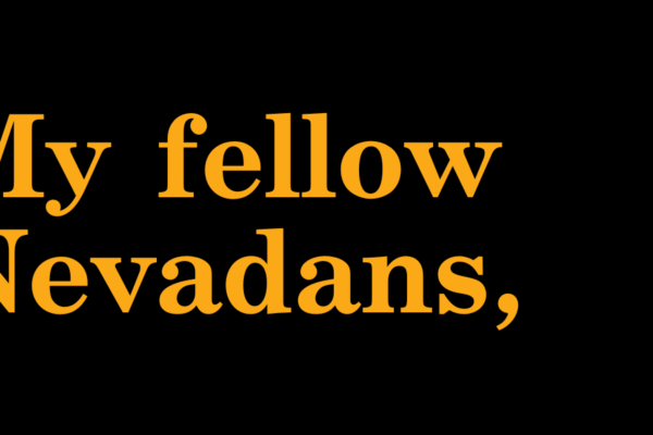 My fellow Nevadans,
