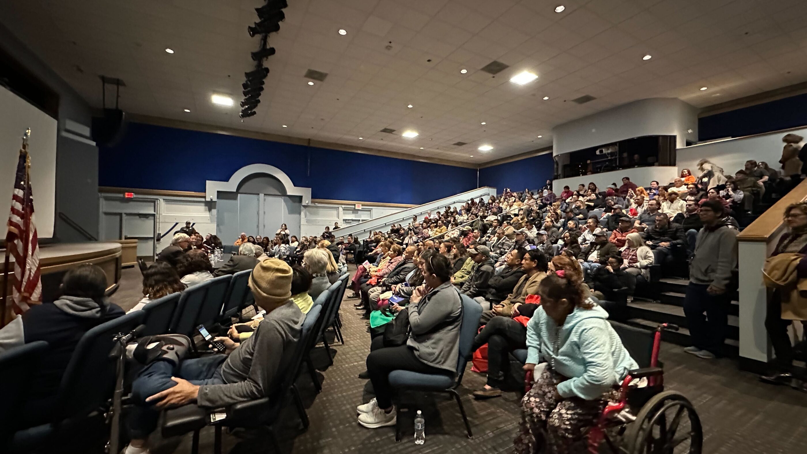 A crowd of attendees at a Know Your Rights training