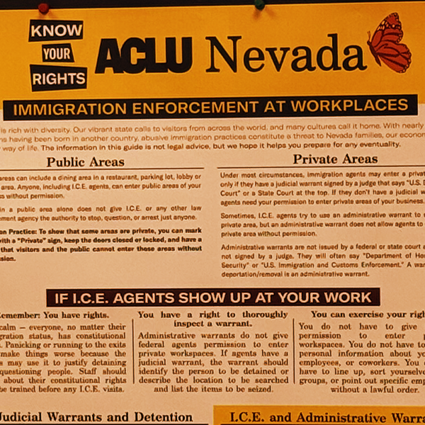 Image that shows a Know Your Rights poster that businesses can order
