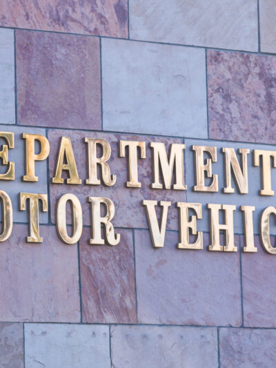 Sign reading Department of Motor Vehicles