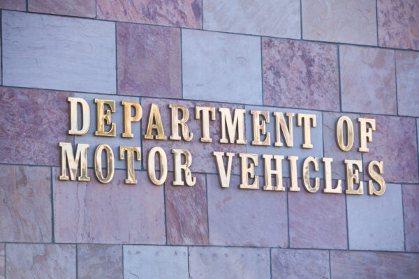 Sign reading Department of Motor Vehicles