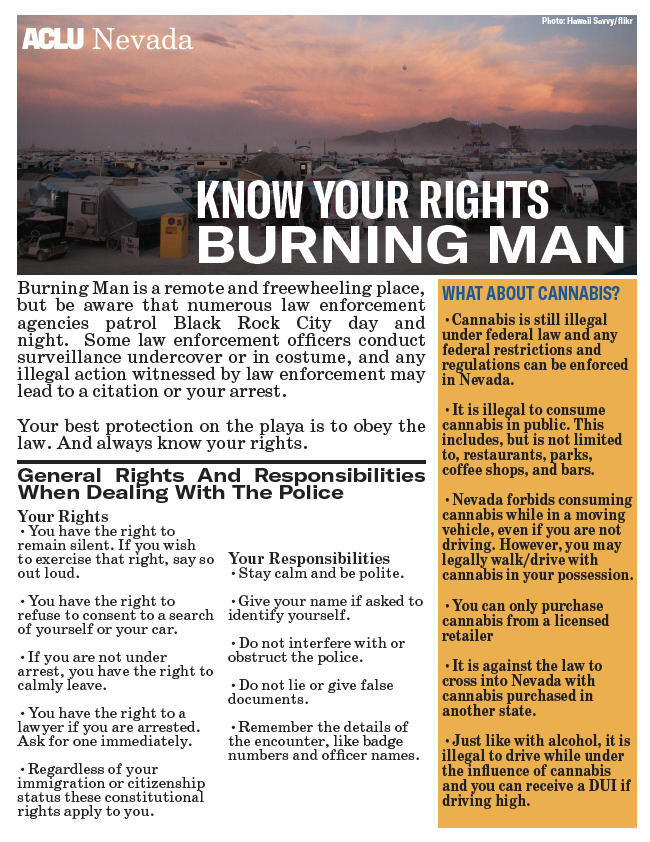 Burning Man Know Your Rights