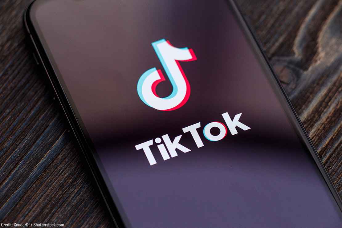 TikTok loading on a smart phone screen.