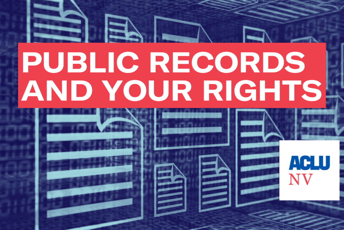 Graphic reads "Public Records and Your Rights" and features icons for digital documents