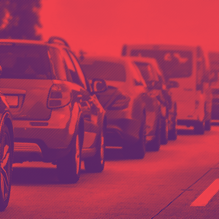 Image shows cars in traffic